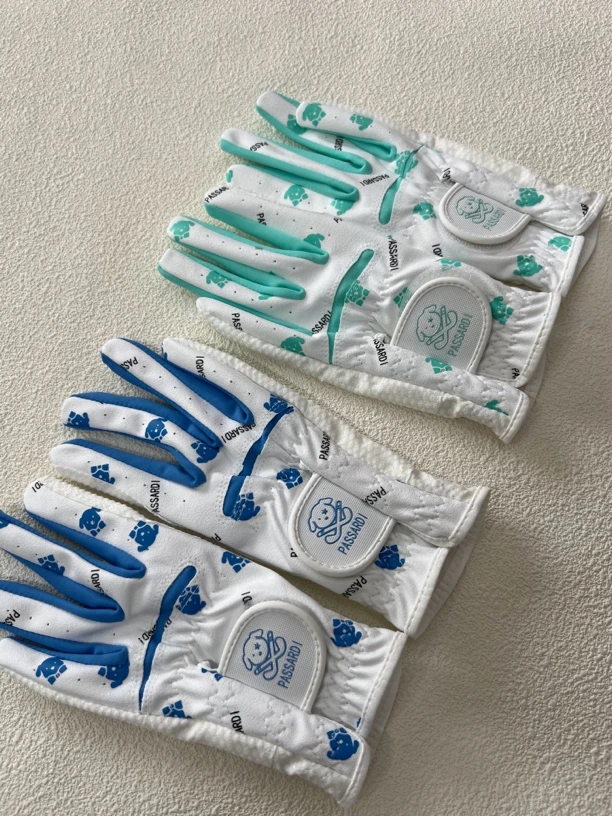 新品儿童高尔夫球手套 防滑透气耐磨舒适 青少年golf布手套 双手