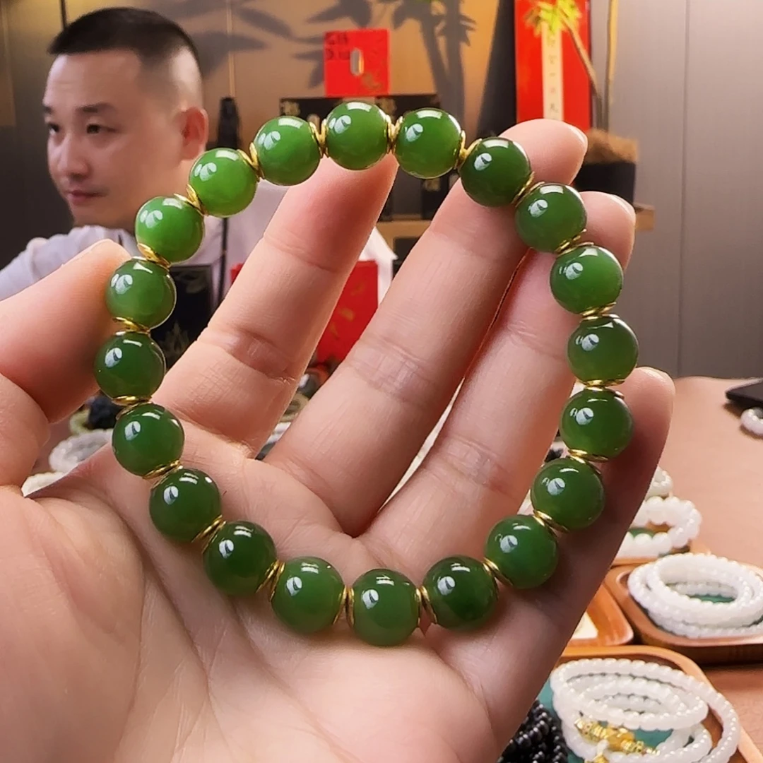 和田玉合金手链和田玉