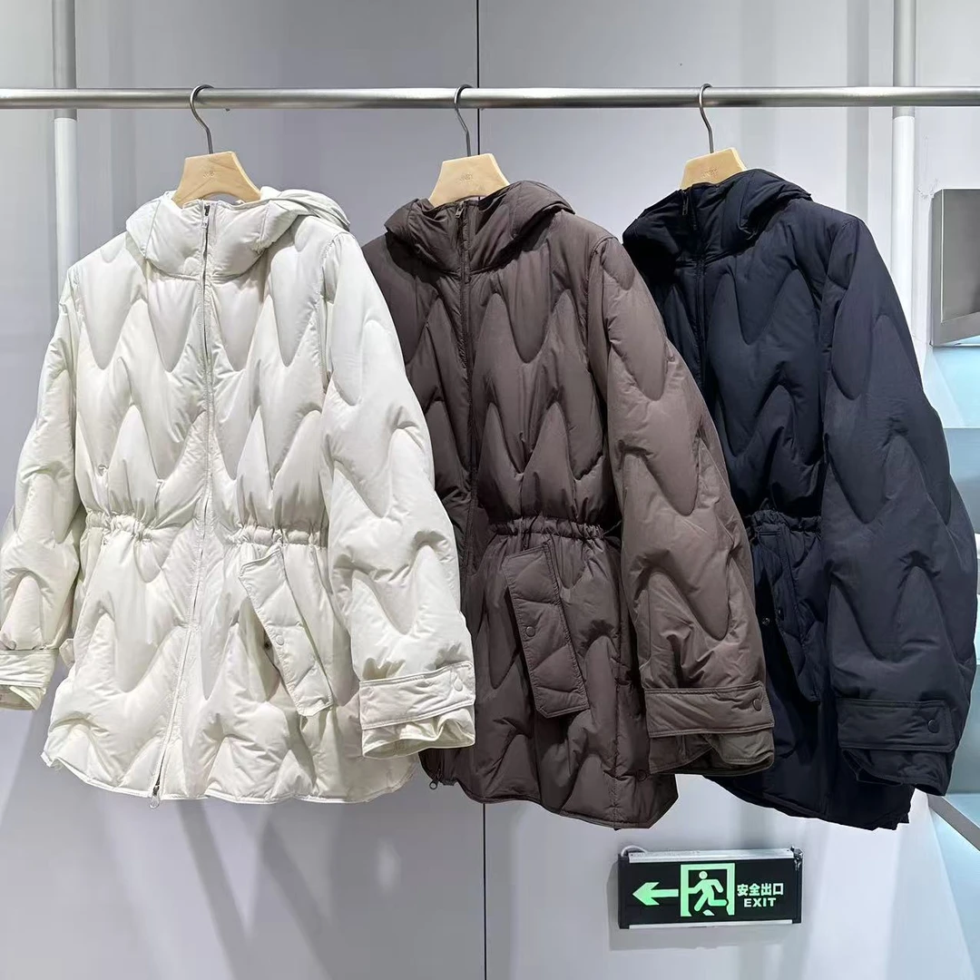 原单商场同款2025冬季新款糯米波波系直充中长羽绒服AC11190