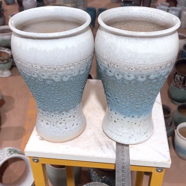 紫砂花盆口径14高度25两只正品