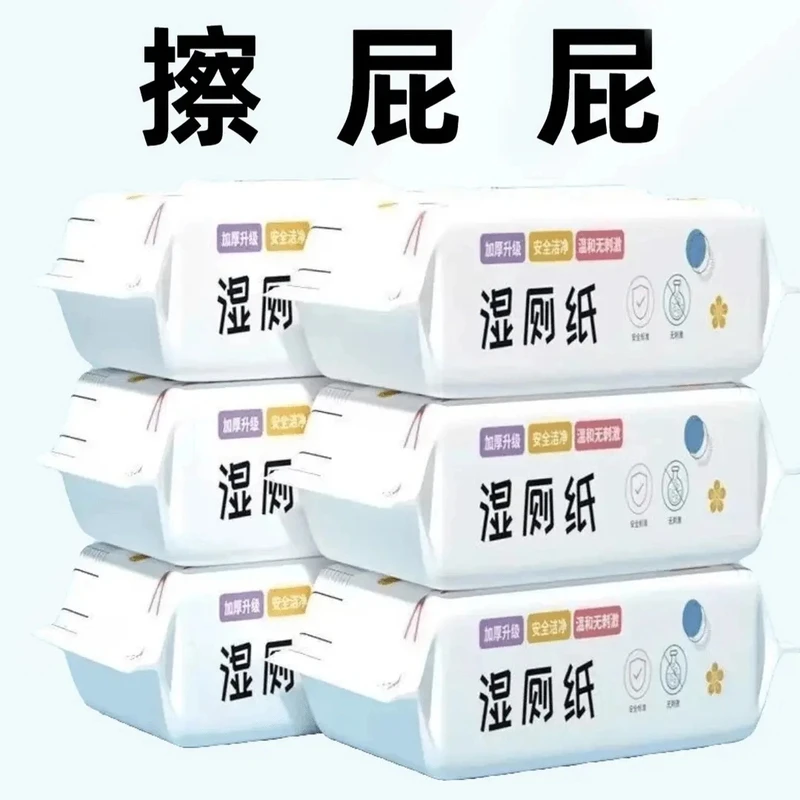 【新人补贴】湿厕纸一次性家用湿纸大包80抽母婴加厚加大水洗亲肤