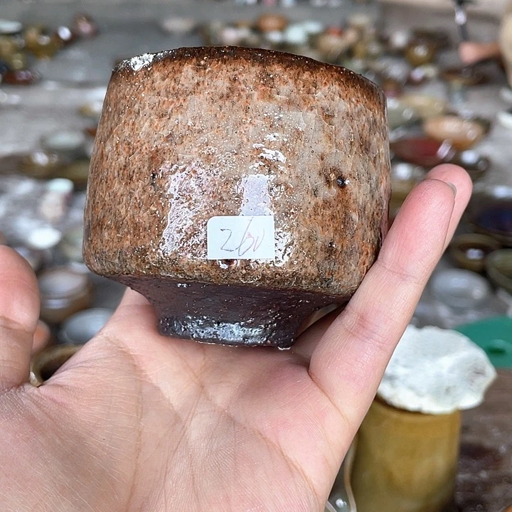 浪鬼家釉绘柴烧餐具d*杯