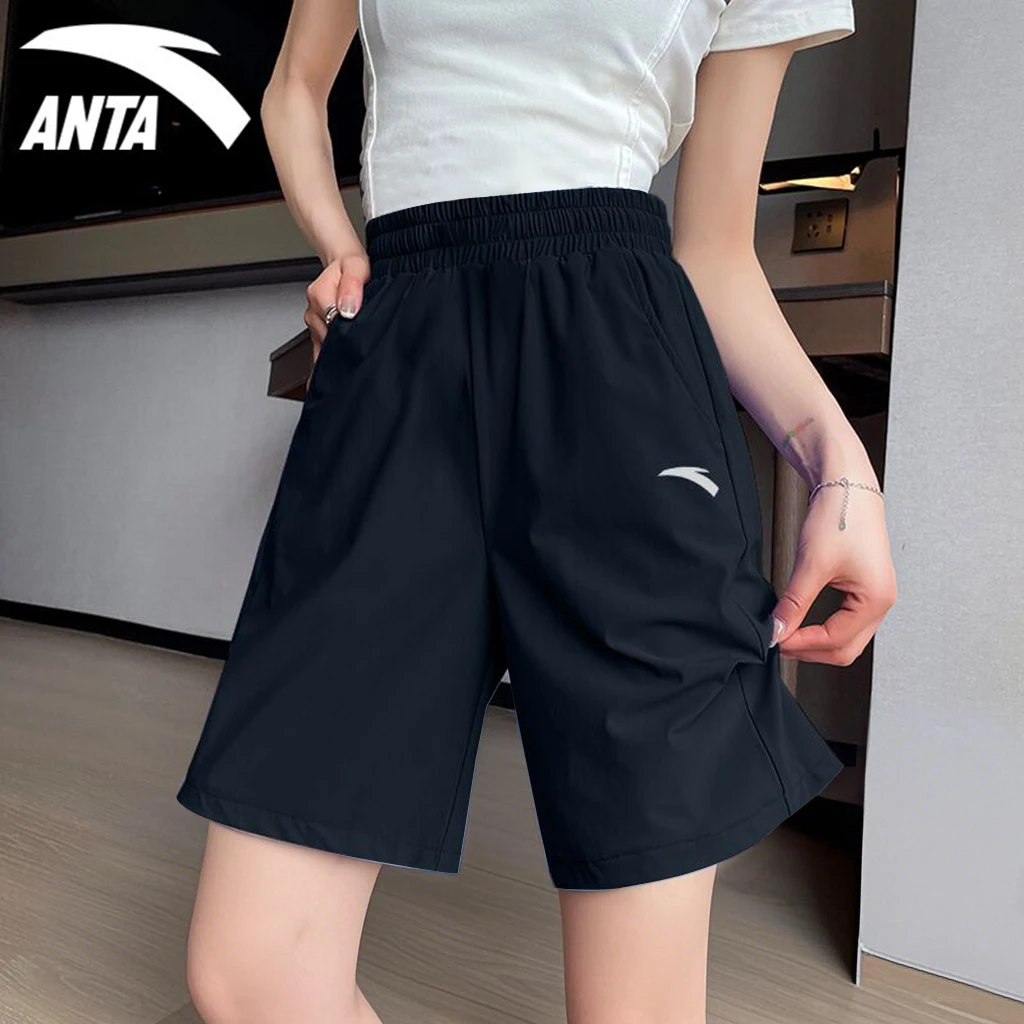 安踏短裤女大码宽松五分裤夏季新款冰丝休闲裤直筒女裤952527520