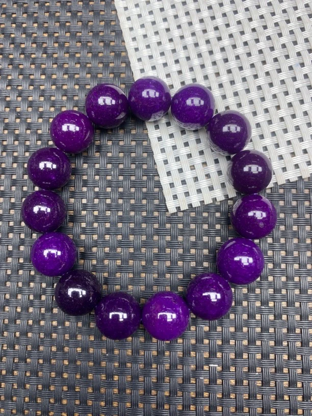 玉化紫卡14mm手串3153