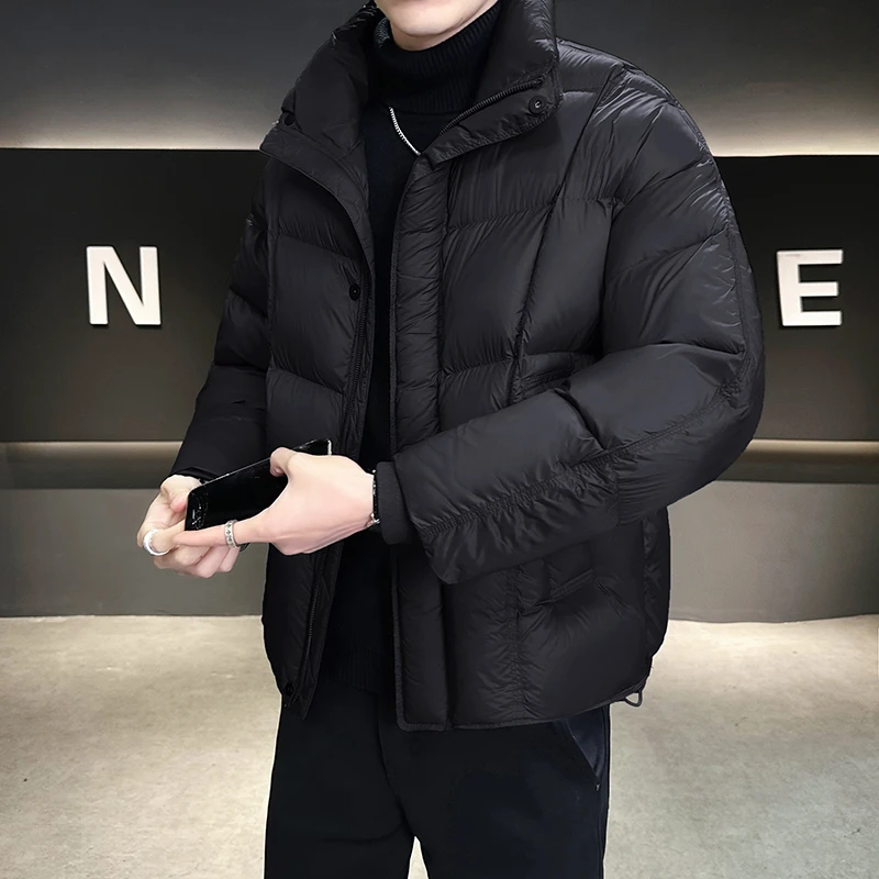 云朵泡芙羽绒服男冬季25新款高充绒量90白鸭绒保暖加厚面包服外套