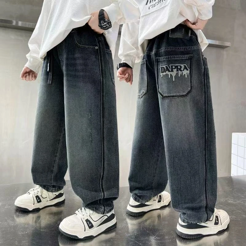 男童牛仔裤春秋款儿童裤子2025新款秋季中大童装宽松休闲长裤男孩