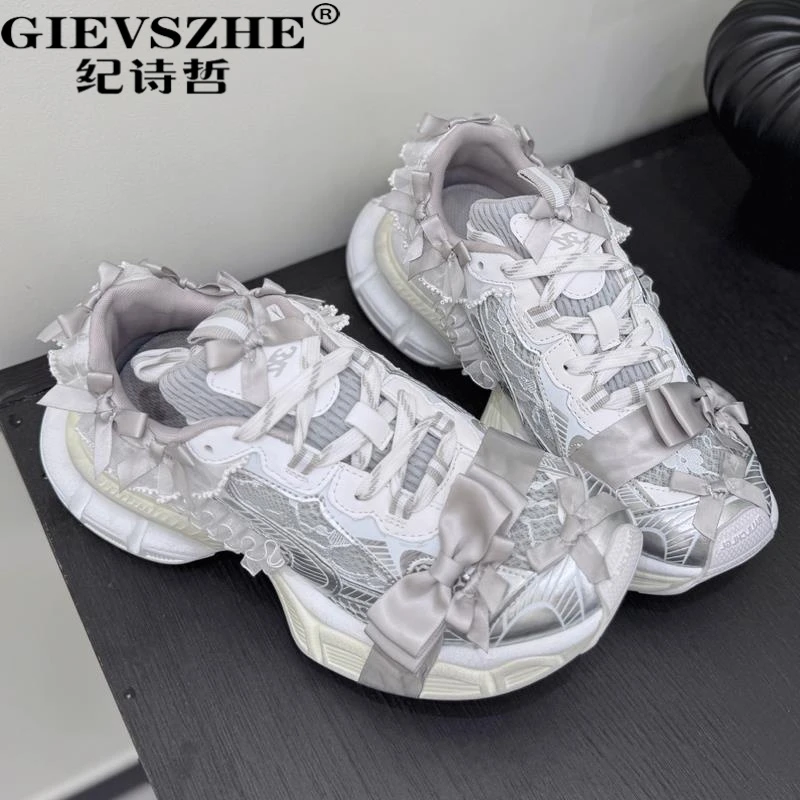 纪诗哲老爹鞋女秋季新款ins潮厚底增高复古秋季厚底透气增高老爹