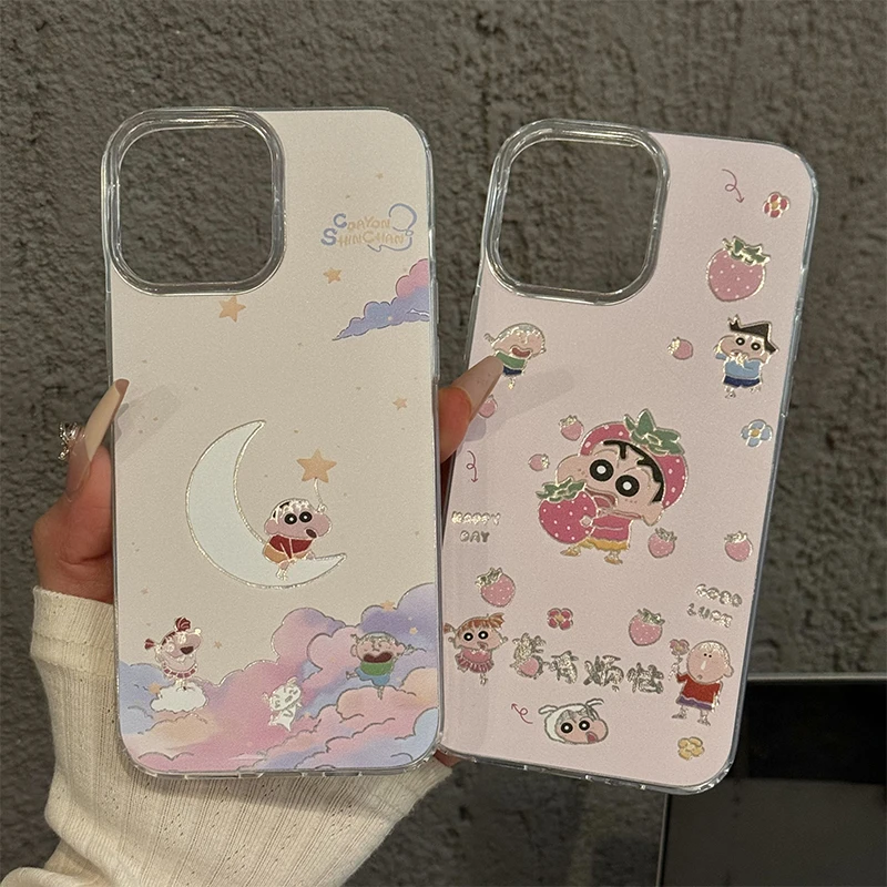 适用苹果iPhone16手机壳15华为p羽纱IMD小众草莓小新小米15新款硬