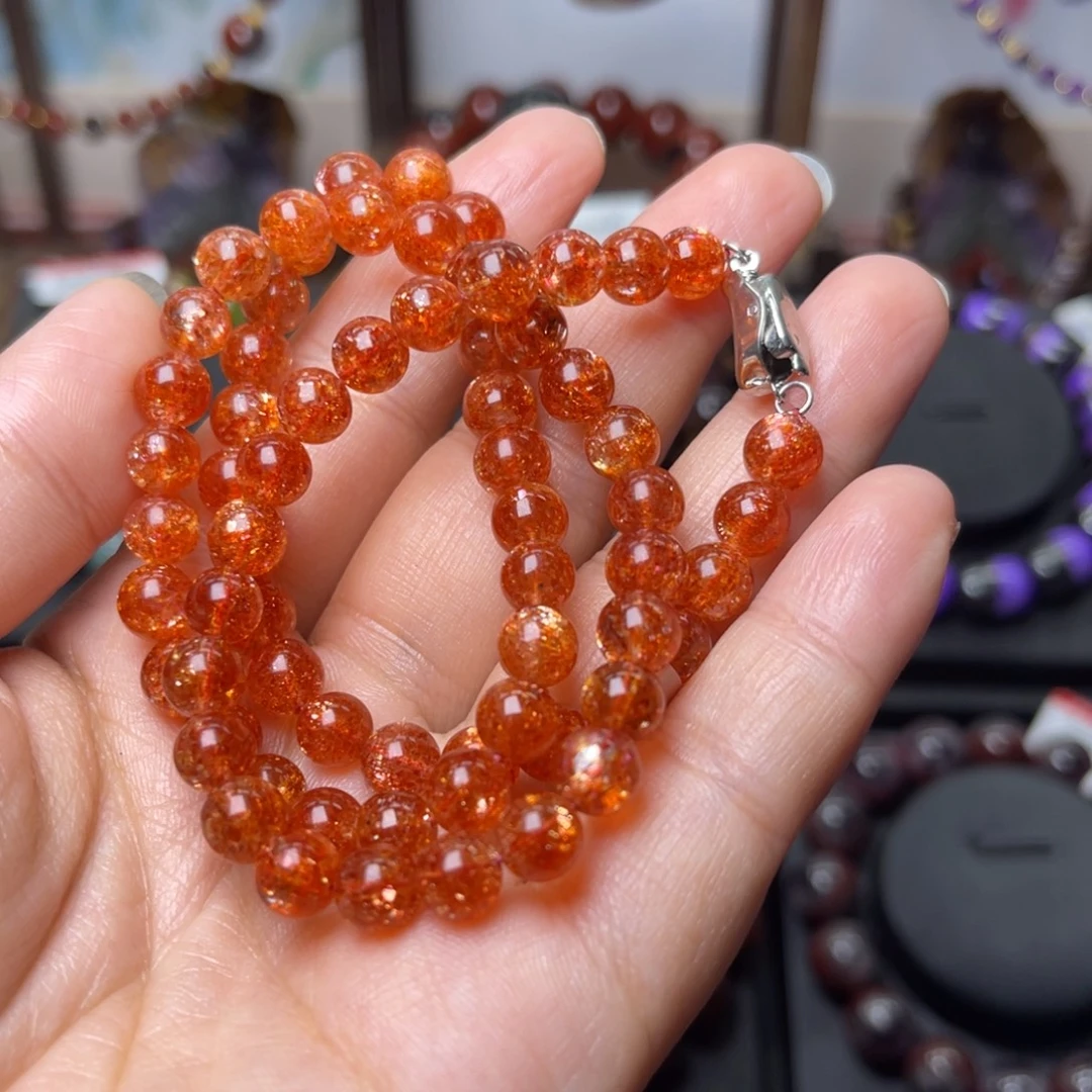 未镶嵌长石手链金太阳项链6