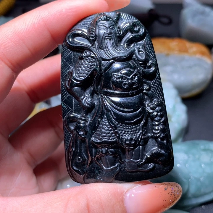 翡翠未镶嵌颈饰保真天然A货翡翠