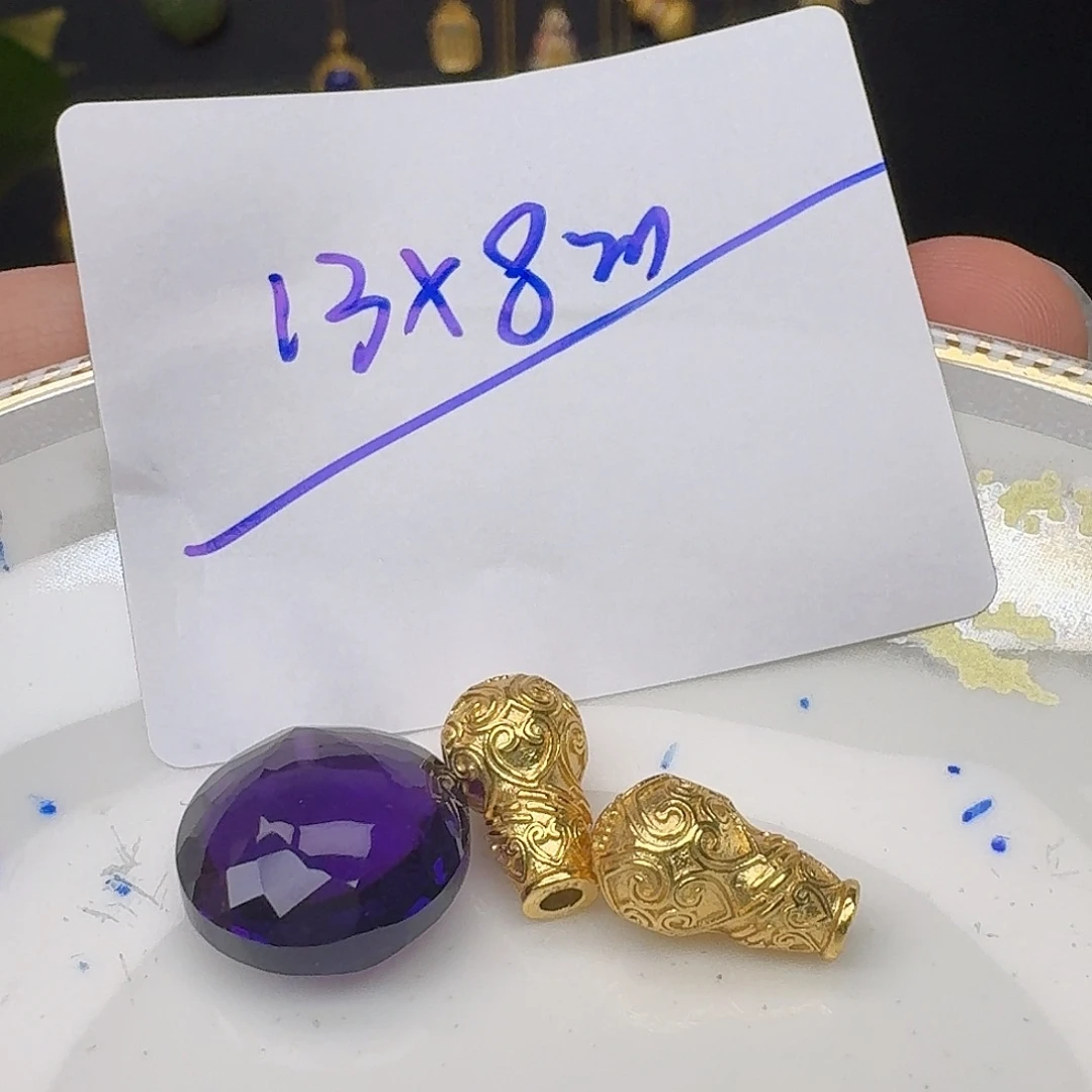 紫晶银S925镶嵌颈饰紫水晶925镶嵌21