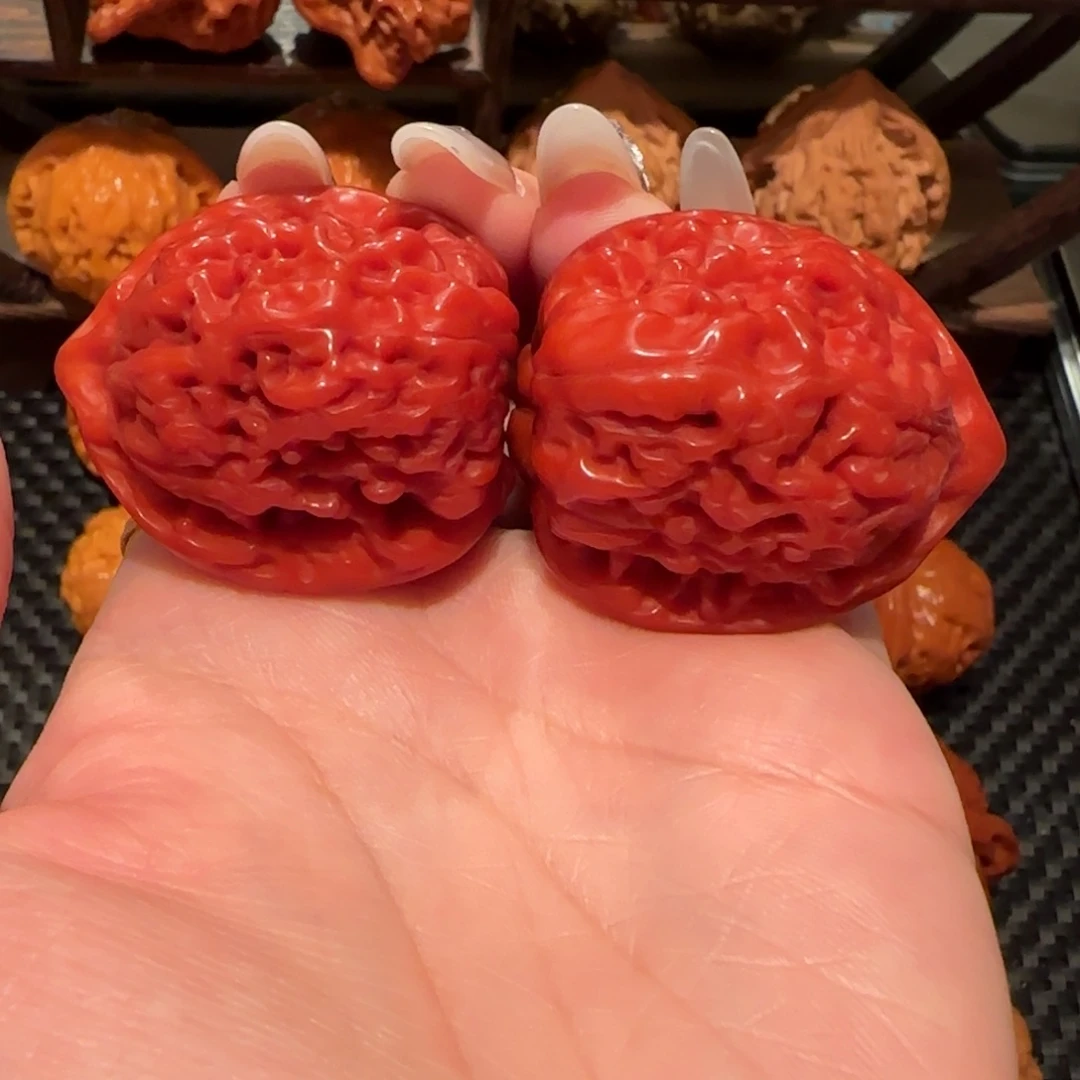 文玩核桃吊坠玉化官帽35精品0773