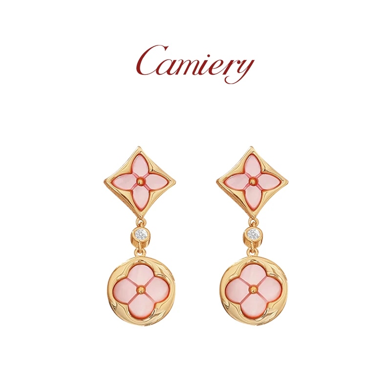 【乘风专属】 CAMIERY/卡美瑞 经典时尚四叶花耳坠气质百搭