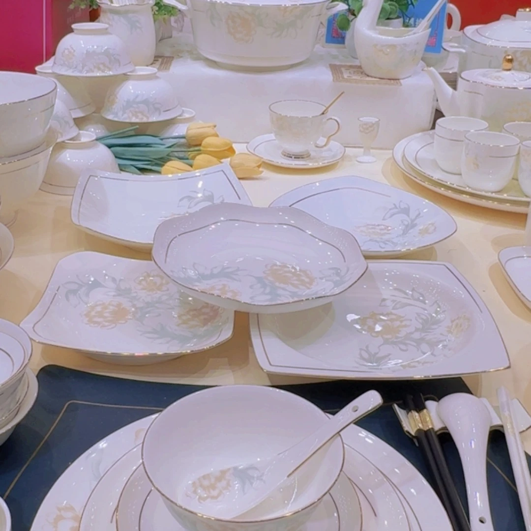 45%以上骨粉骨瓷描金清雅碗单拍