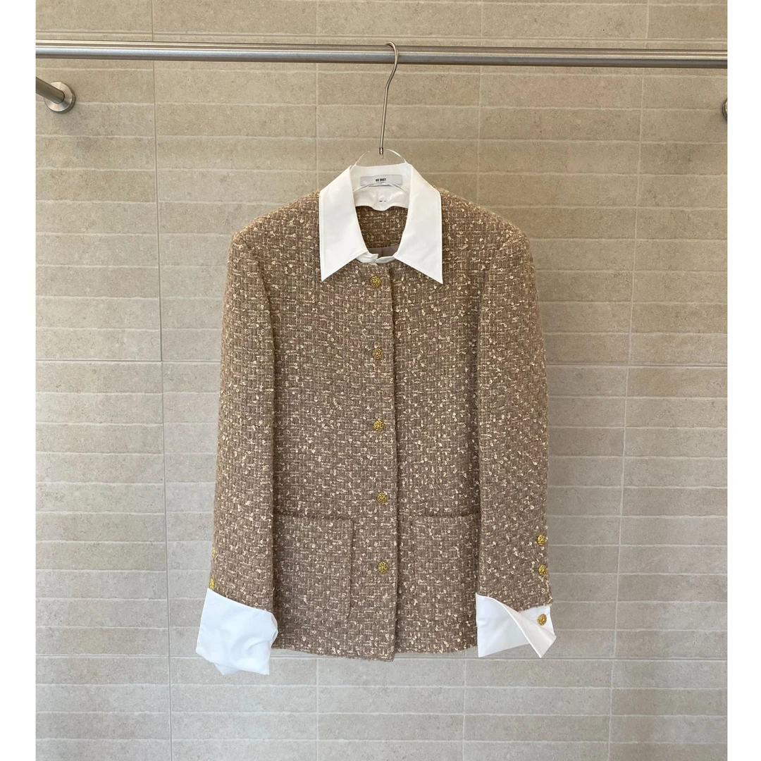 ICE DUST 假两件衬衫领小香风外套25年冬25FWCT21——4480