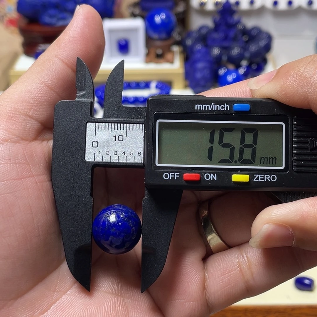 Y***画青金石未镶嵌15.8mm单珠