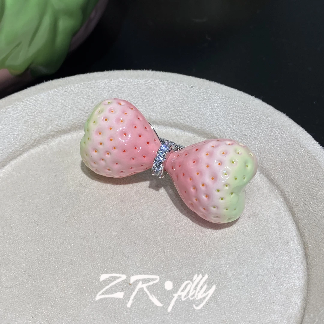 个性百搭草莓发夹6951