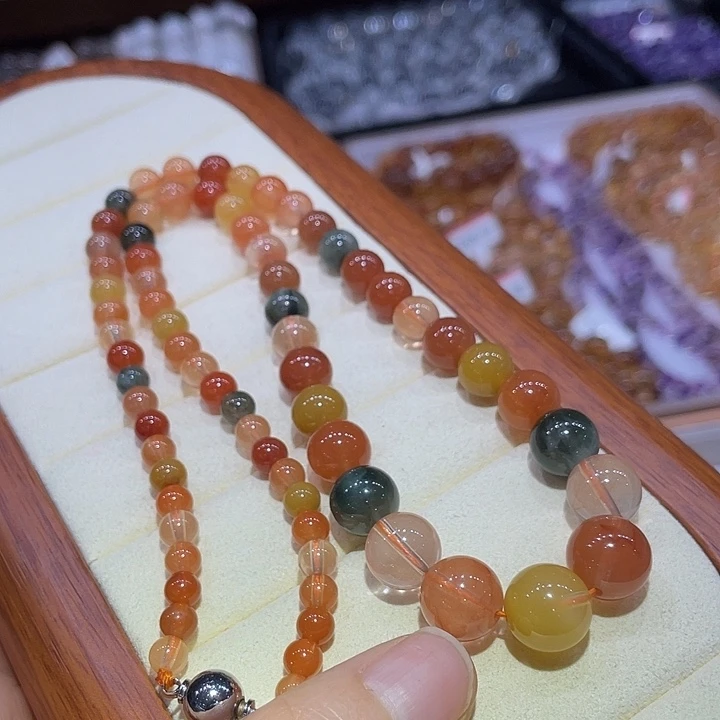 珠宝半成品未镶嵌水晶彩兔毛福禄寿