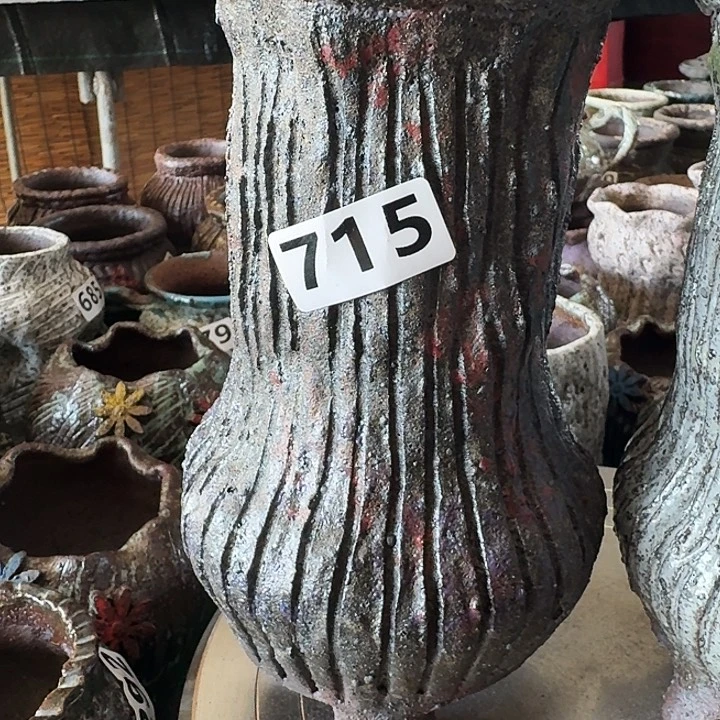 内口8高20粗陶手工