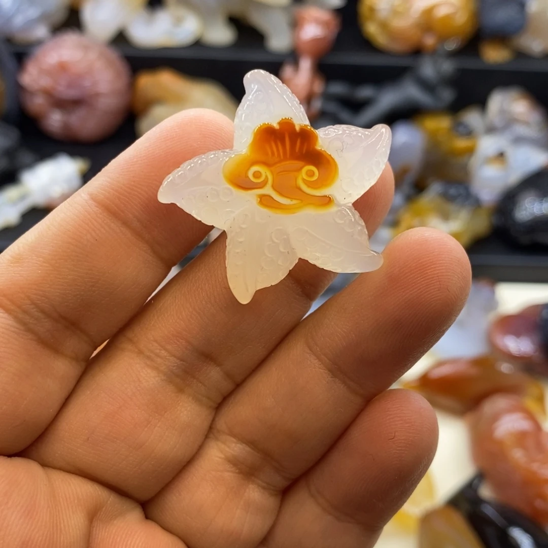 玛瑙/玉髓未镶嵌摆件手把件海星
