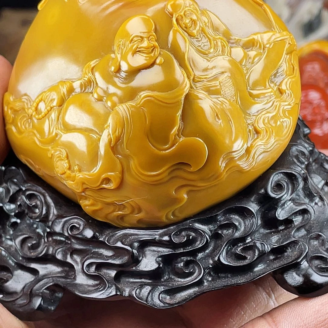 日***辉老挝石寿山石雕刻