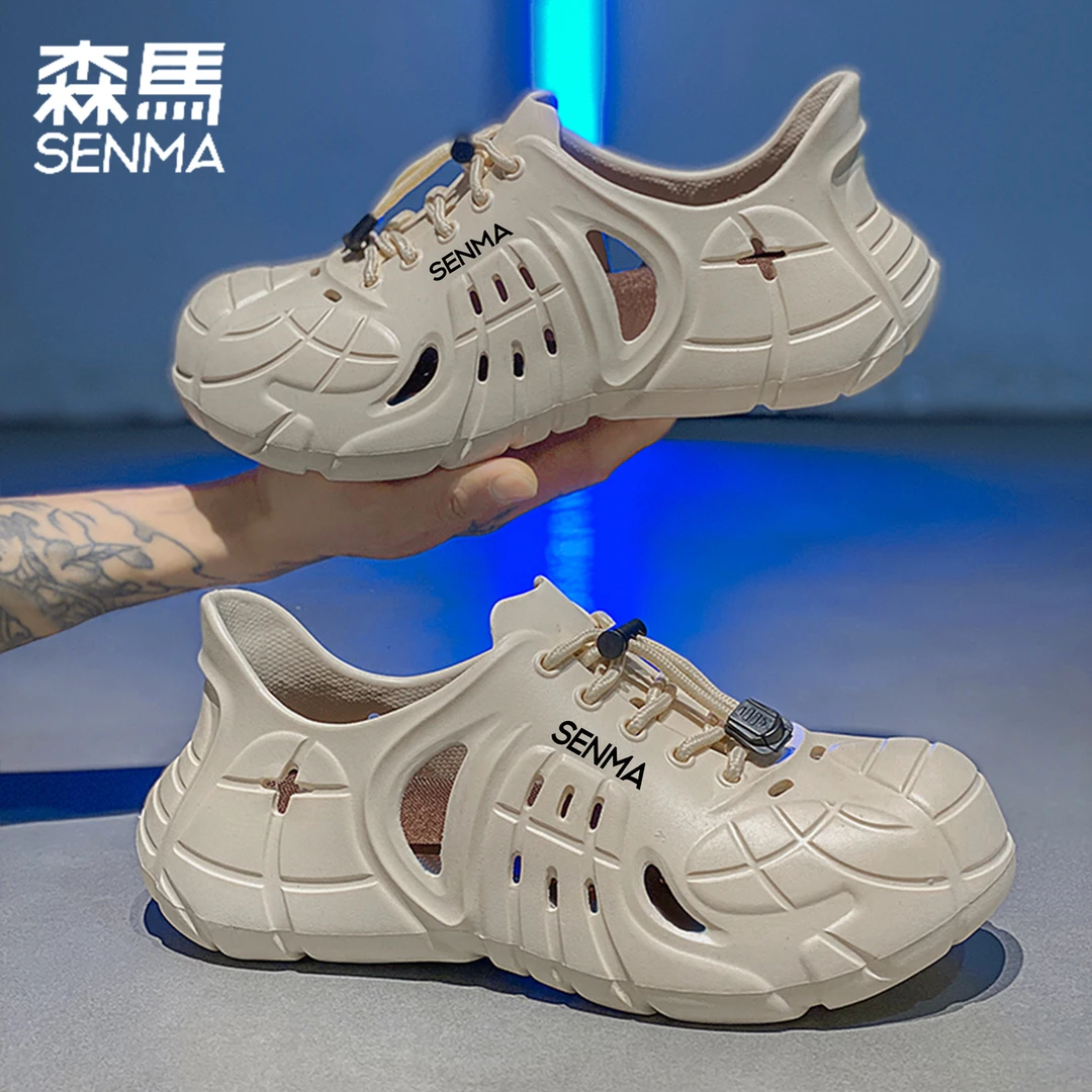 森马洞洞鞋男秋季外穿踩屎感防滑耐磨全包凉拖青少年运动沙滩凉鞋