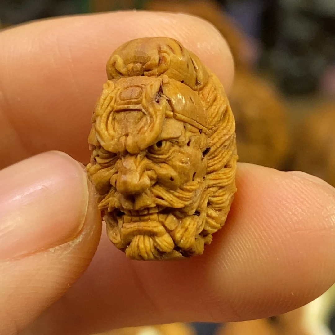 潍坊核雕桃核雕刻钟馗脑袋