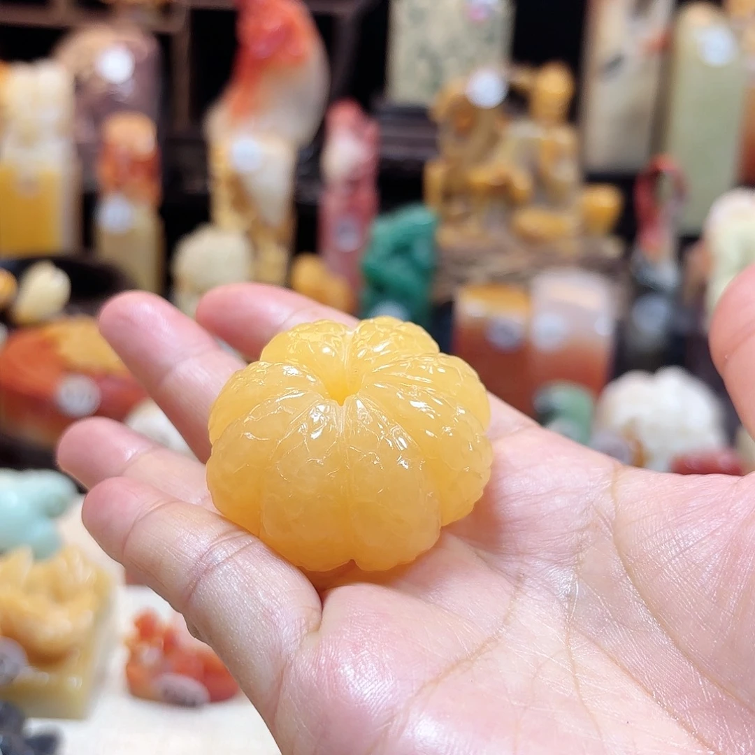 其他寿山石橘子手把