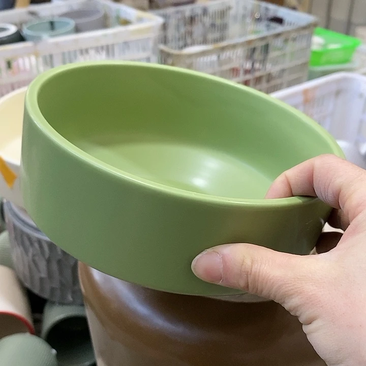 陶摆件陶盆有孔 瑕疵介意勿拍