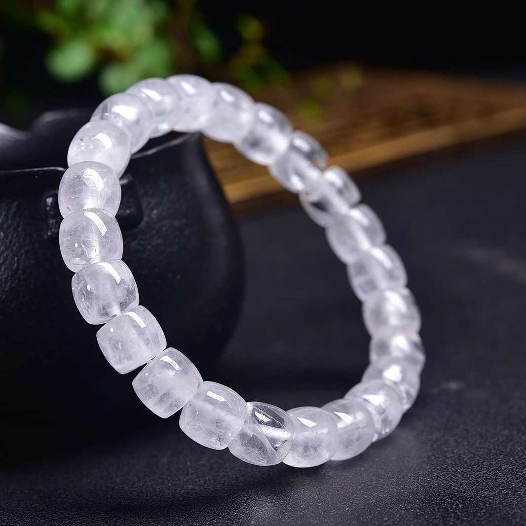 天然白水晶白阿塞直切手串时尚百搭饰品礼物女款个性百搭水晶饰品