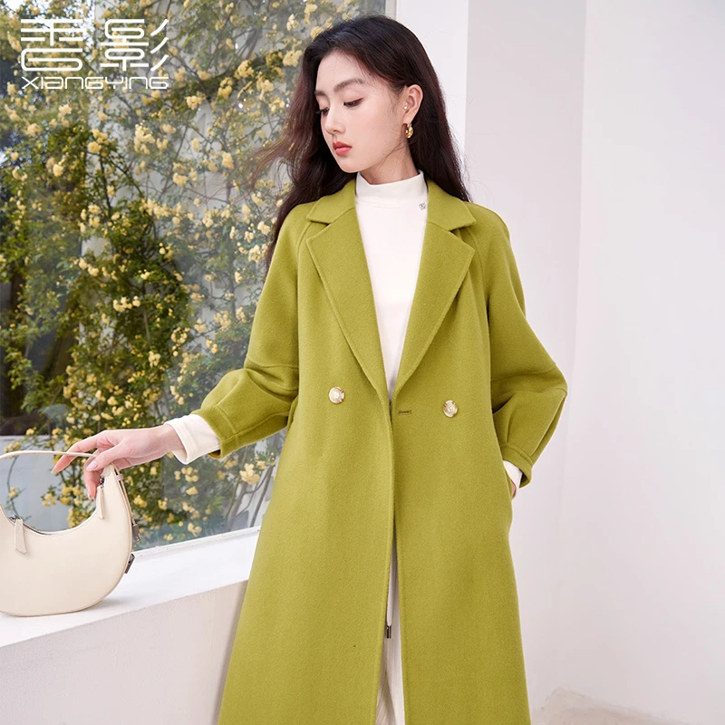 V3101774毛呢外套 香影双面呢大衣女冬季新款呢子气质高级感