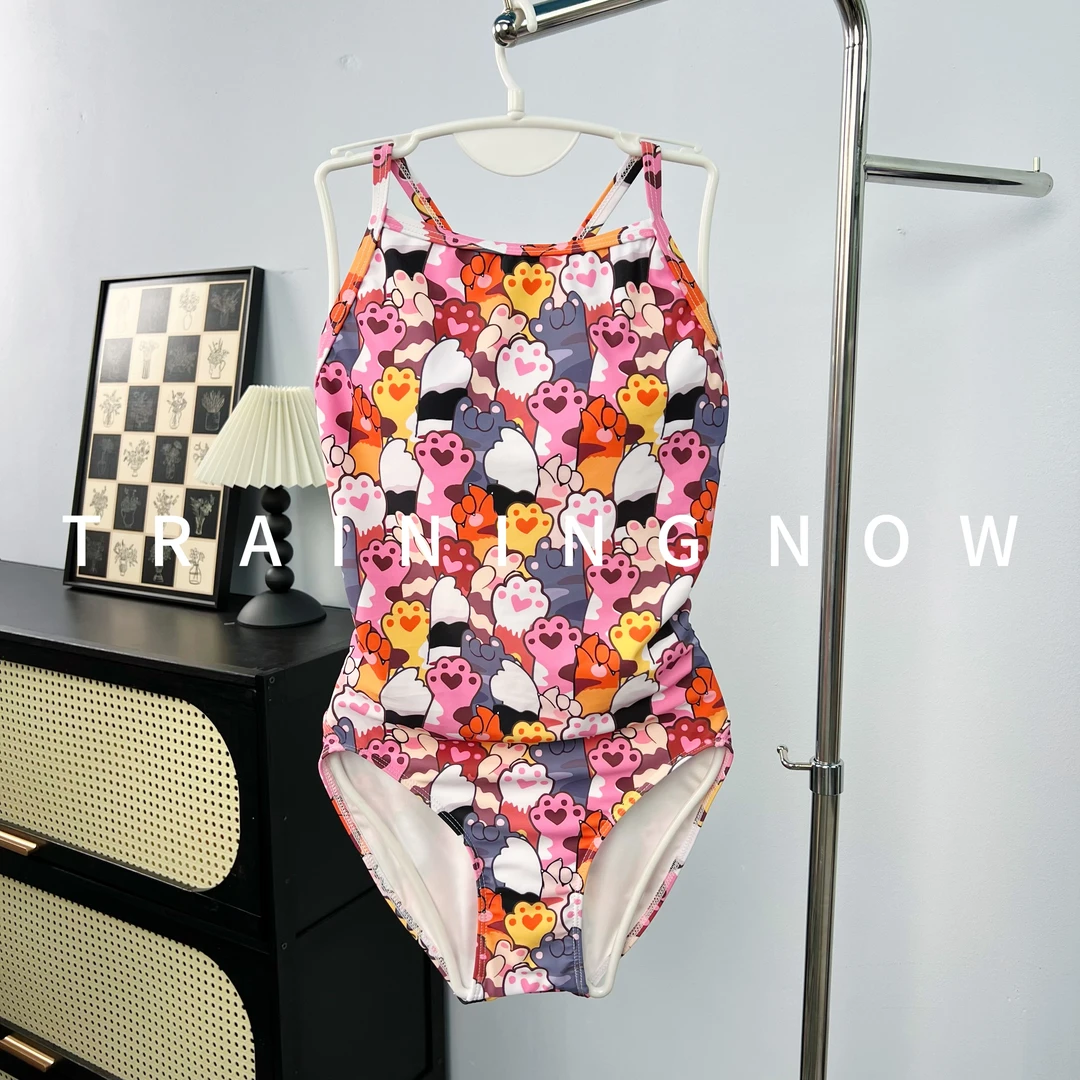 【猫爪】竞速泳衣女2025新款专业连体三角竞速训练游泳馆运动泳装