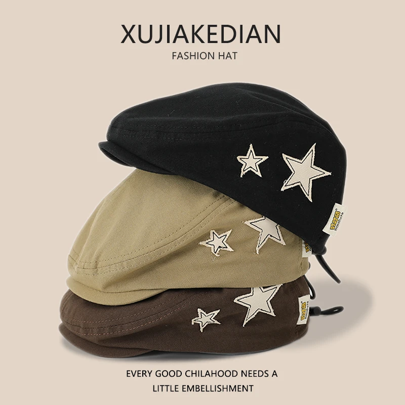 宝宝帽子春秋款贝雷帽男女宝前进帽韩系百搭潮儿童鸭舌帽2025新款