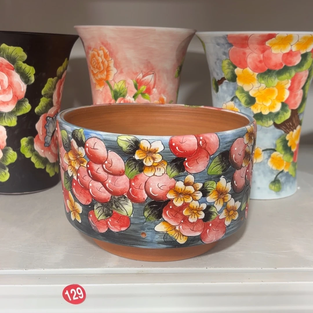 景德镇手绘花盆陶瓷18/12