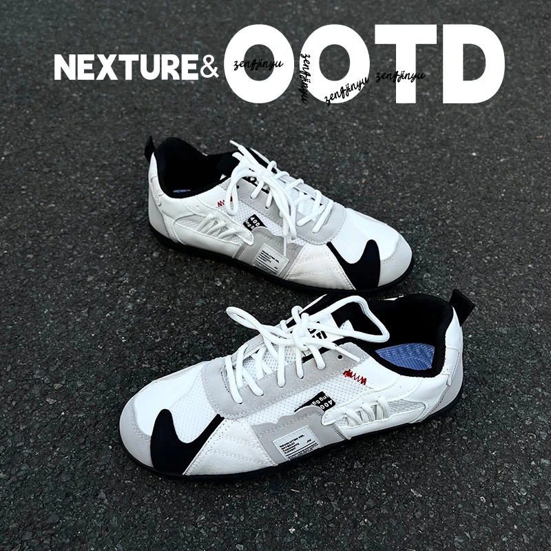 NEXTURE 网面透气阿甘鞋男个性拼色小众板鞋运动休闲复古德训鞋潮