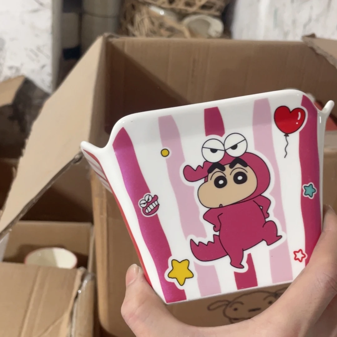 微瑕陶瓷餐具蜡笔小新鳄鱼款一个装