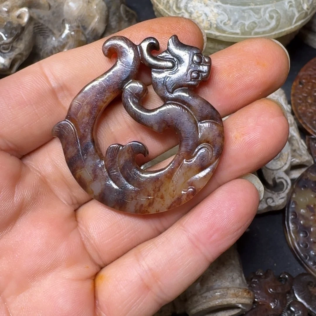 和田玉挂件未镶嵌日**升