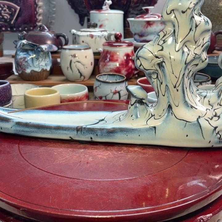 摆件独钓寒江雪 香插