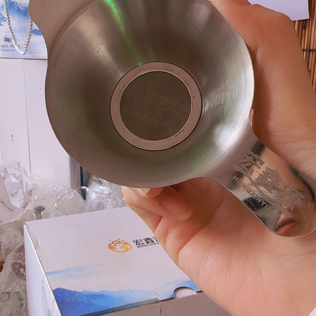高硼硅玻璃茶水分离款长柄茶滤