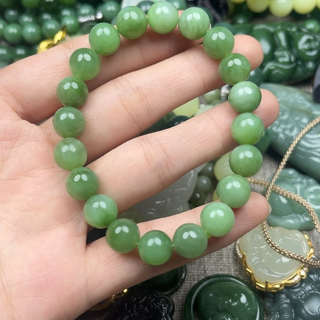和田玉（碧玉）未镶嵌手串