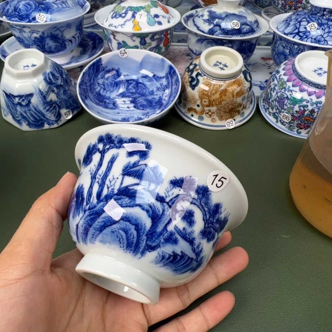 景德镇纯手工纯手绘茶具木木34