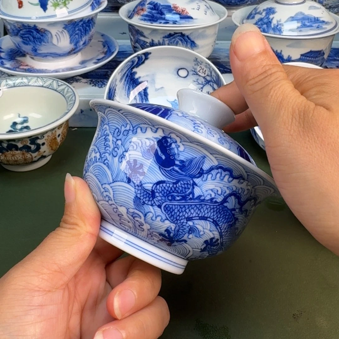 景德镇纯手绘茶具圆圆268