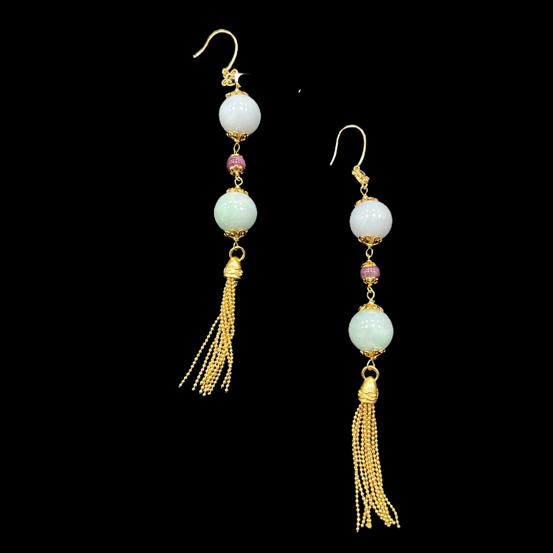 V7021翡翠耳坠孤品