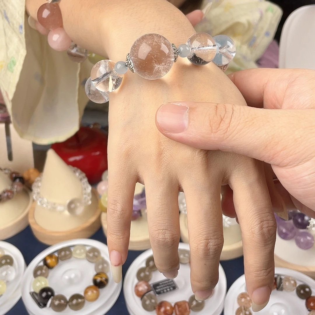 银S925镀金镶嵌手链水晶