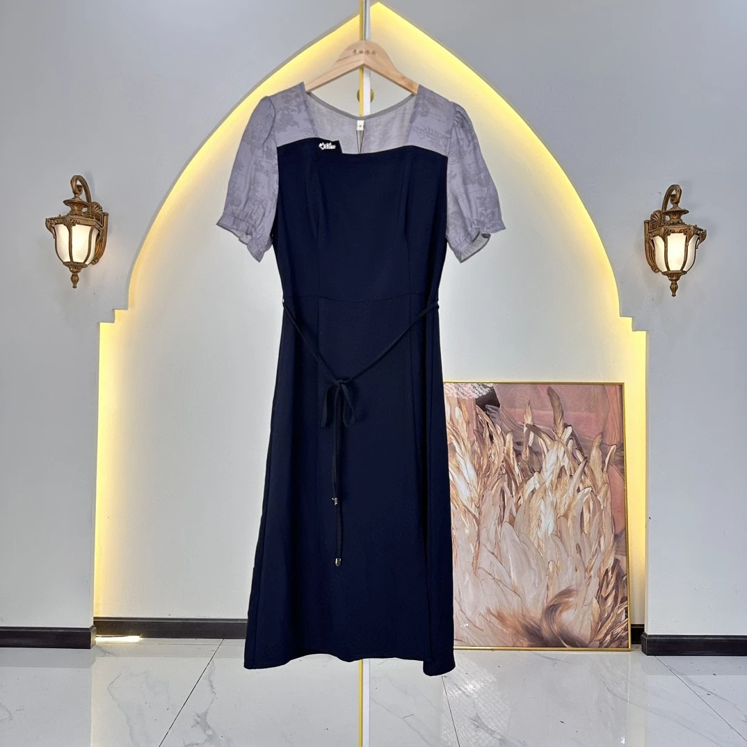 【HQ746】女连衣裙新款气质名媛女神范高级感收腰显瘦显身材裙子