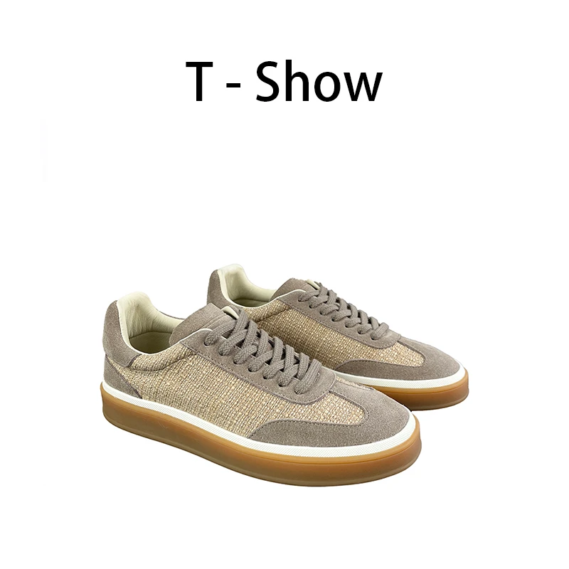 T-Show [长岛初秋]百搭复古拼接系带拼色时尚运动休闲鞋