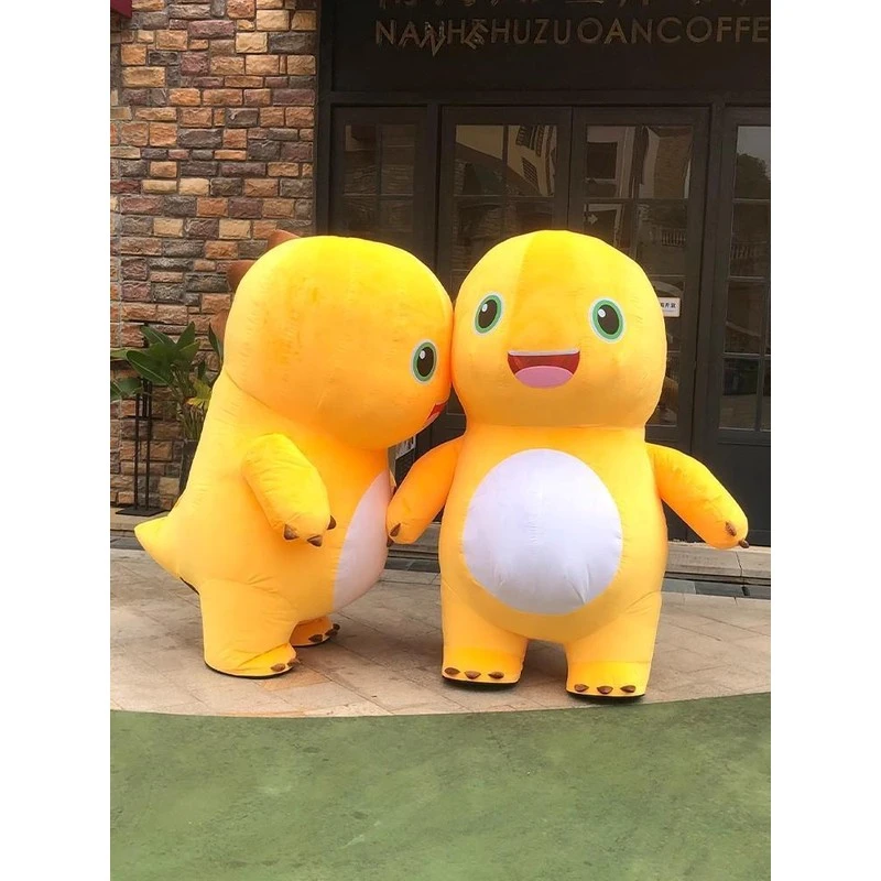 新疆西藏包邮充气小奶龙卡通人偶服装奶龙人偶服装成人奶龙玩偶服