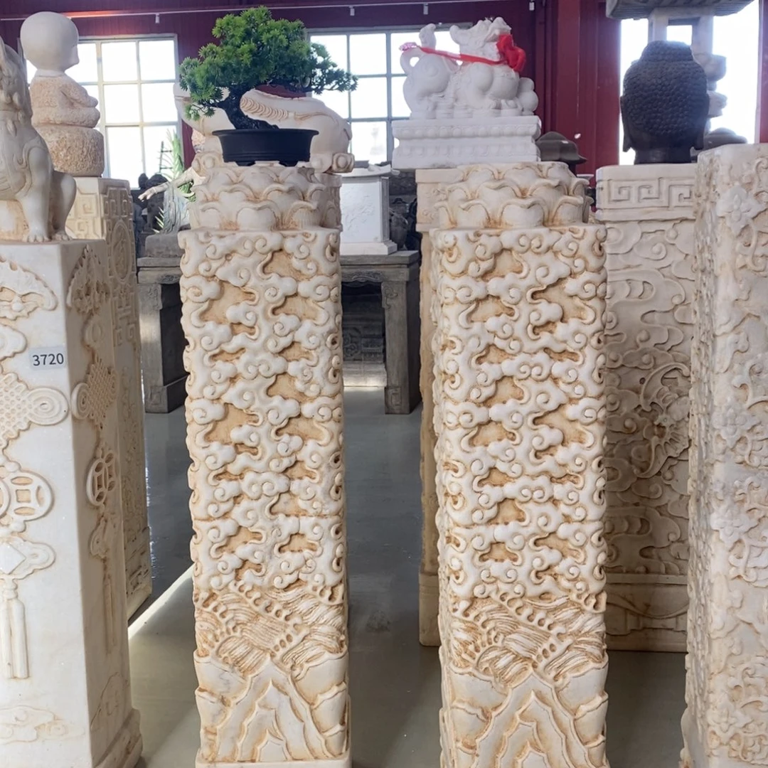 6***6石材1米祥云柱包邮不管卸车