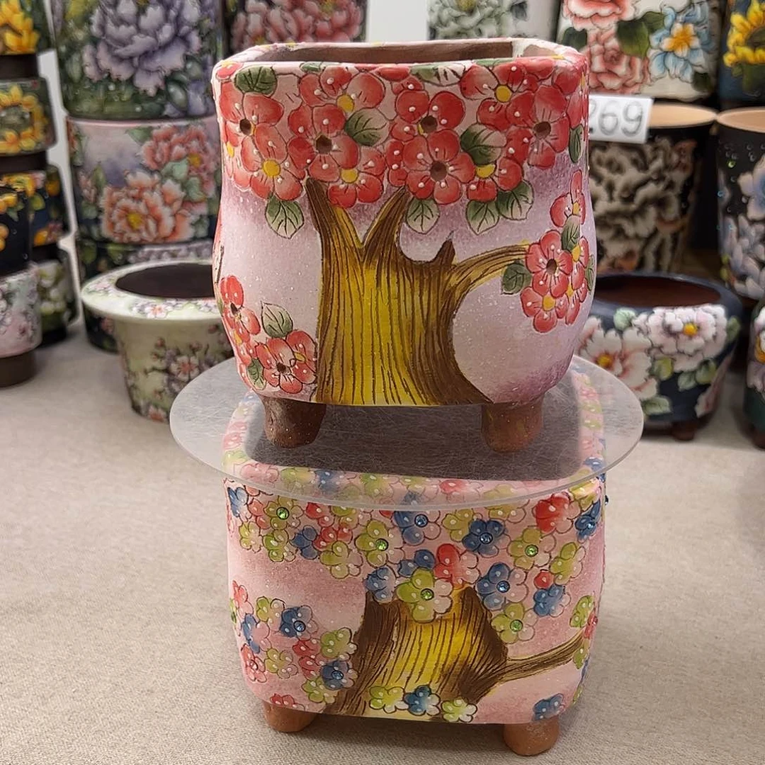 景德镇陶瓷huqp月*圆景德镇陶瓷花盆