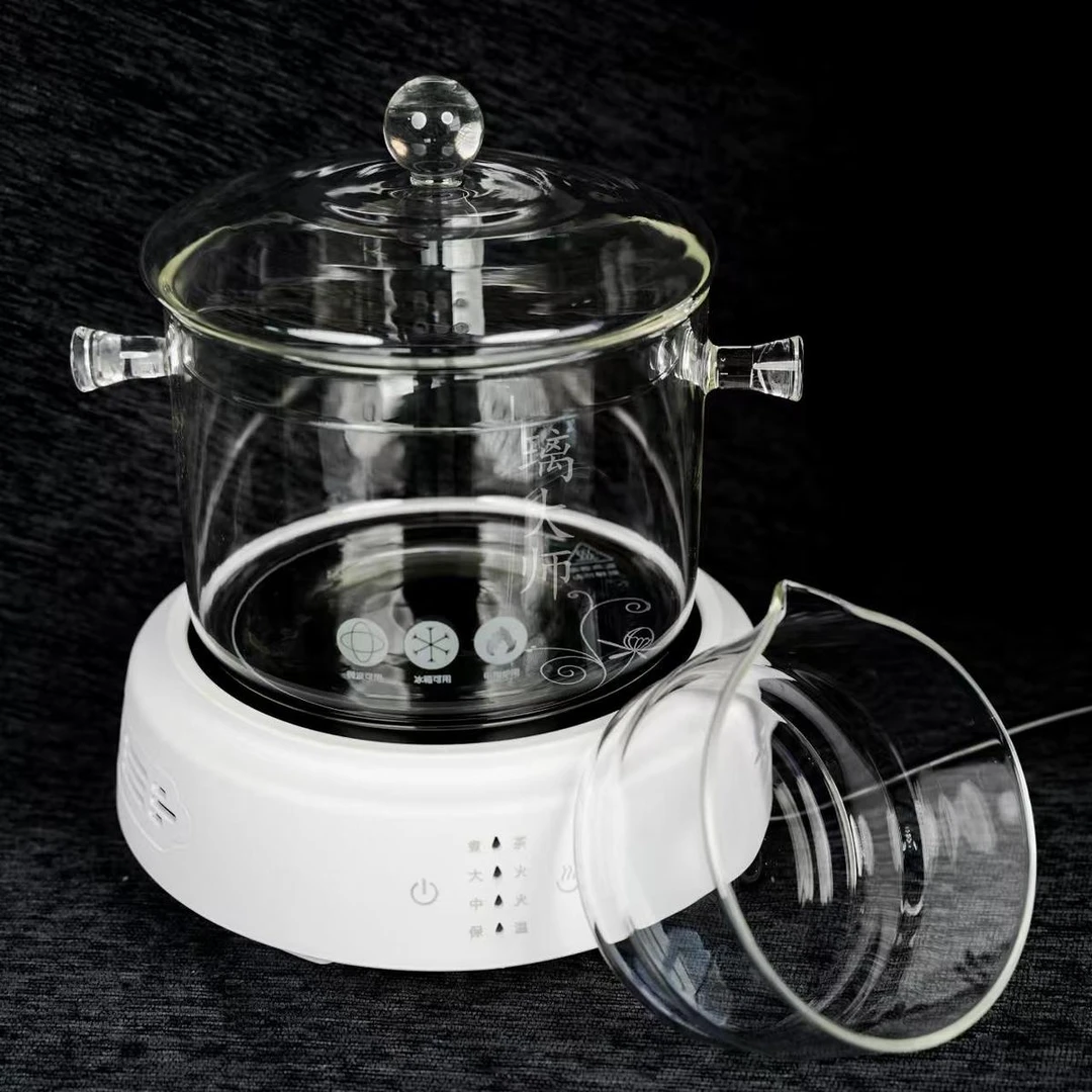 制作纯露专用精油专用玻璃锅器无孔盖子高硼硅蒸馏锅炖锅煲多用锅